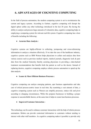Cognitive computing | PDF