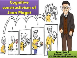 Cognitive
constructivism of
Jean Piaget
Suresh Babu G
Assistant Professor
CTE CPAS Paippad, Kottayam
 