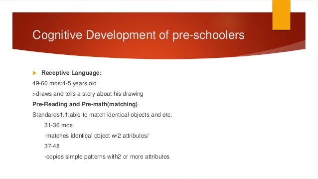 research paper about cognitive development of preschoolers