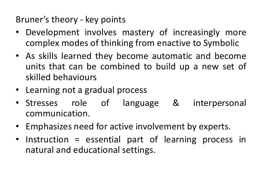 Cognitive development jerome s bruner