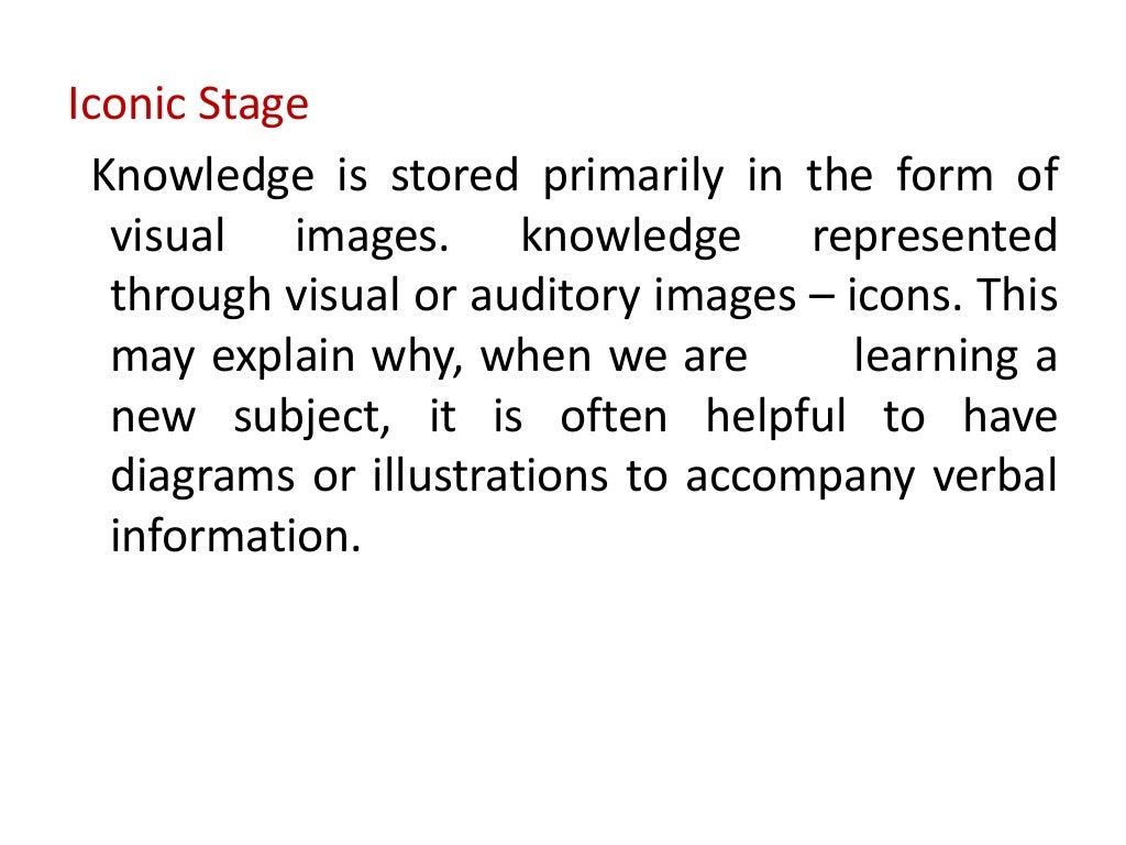 bruner theory of cognitive development slideshare