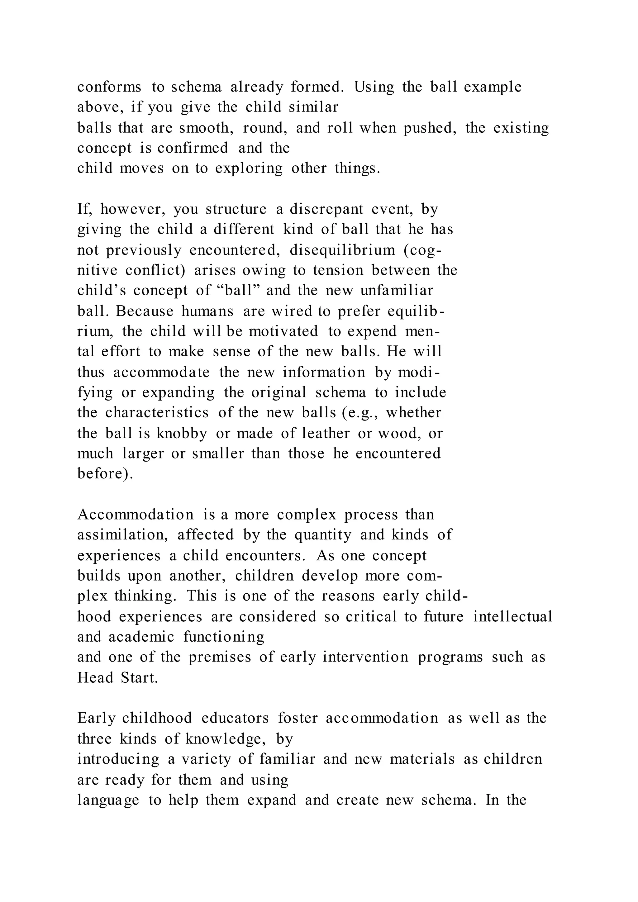 Cognitive Development, Mathematics, and Science Learnin | DOCX