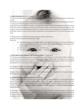 Cognitive development of infants and toddlers | DOCX