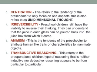 Cognitive development of preschooler by Nyssa Aquino, BSED - Biology | PPTX