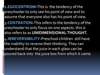 Cognitive development of the preschoolers PPT