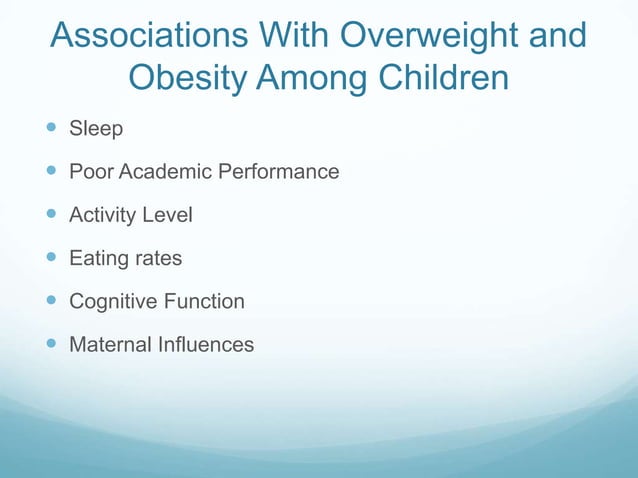 Childhood Overweight and Obesity | PPTX