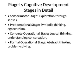 Cognitive Development: Understanding How We Think, Learn, and Grow | PPTX