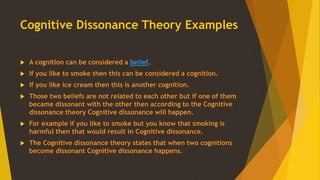 Cognitive dissonance theory PPT
