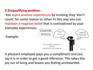 Negative Personal Experiences Examples Cognitive distortions and cognitive therapy | PPTX