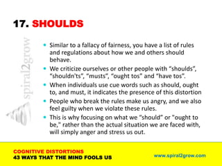 Should Statements COGNITIVE DISTORTIONS | PPTX
