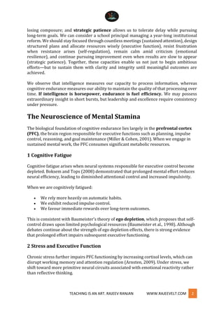 Cognitive Endurance-Leadership Skills RR | PDF