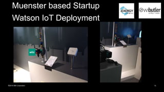 ©2016 IBM Corporation 15
Muenster based Startup
Watson IoT Deployment
 