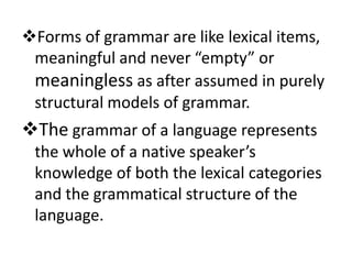 Cognitive Grammar Lesson | PPTX