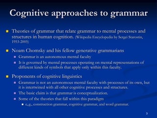 Cognitive grammar | PPT
