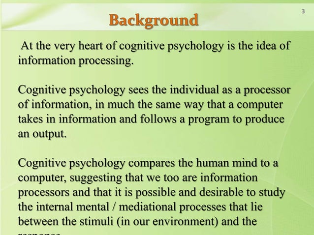 Cognitive information processing approach | PPT