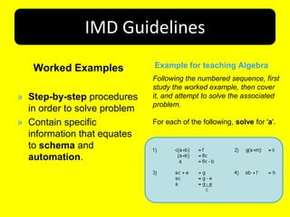 Formulated Cognitive Load Theory