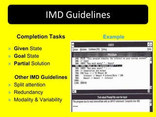Research based on cognitive factors in instructional design with emphasis on instructional implications of working memory.Researchers and ContributionsPaul ChandlerUniversity of Wollongong, AUFred PaasOpen Universiteit NederlandInternational Expert on cognition and learning