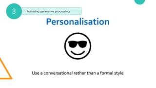 Fostering generative processing
3
 