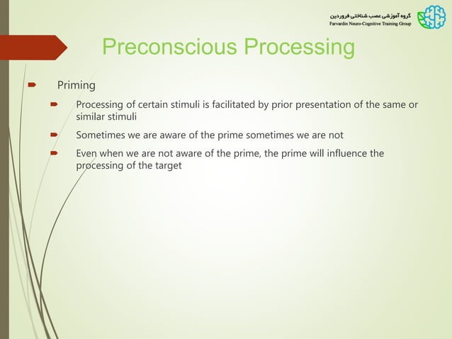 Cognitive psychology of attention and consciousness | PPT