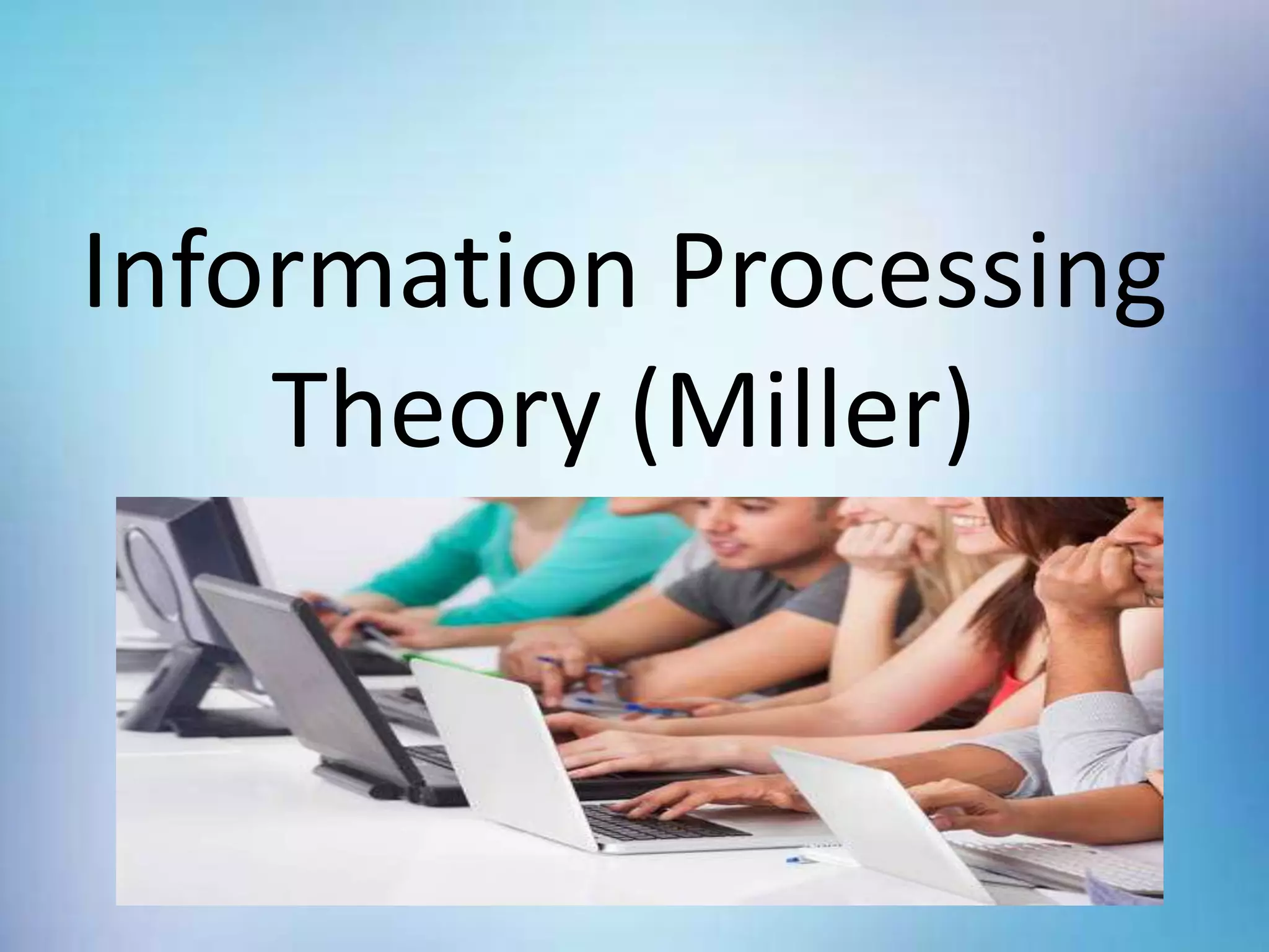 Information Processing
Theory (Miller)
 