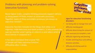 Cognitive problems after stroke / RehaCom | PPTX