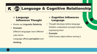 Cognitive Processes and Psycholinguistics in Language Development | PDF