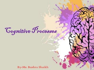 CognitiveProcesses
By-Ms. Bushra Shaikh
 