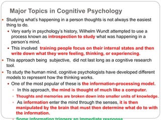 Cognitive psychology introduction | PPTX