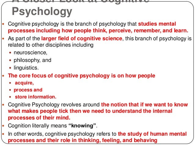 Cognitive Psychology Introduction Cognitive Psychology Introduction