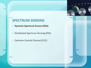 Cognitive radio: some security issues | PPTX