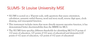 Slums Form.pdf cognitive assessment scales in psychiatry.pptx