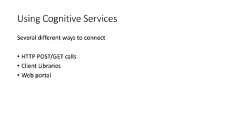 Getting started with Azure Cognitive services | PPTX
