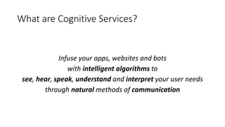 Getting started with Azure Cognitive services | PPTX