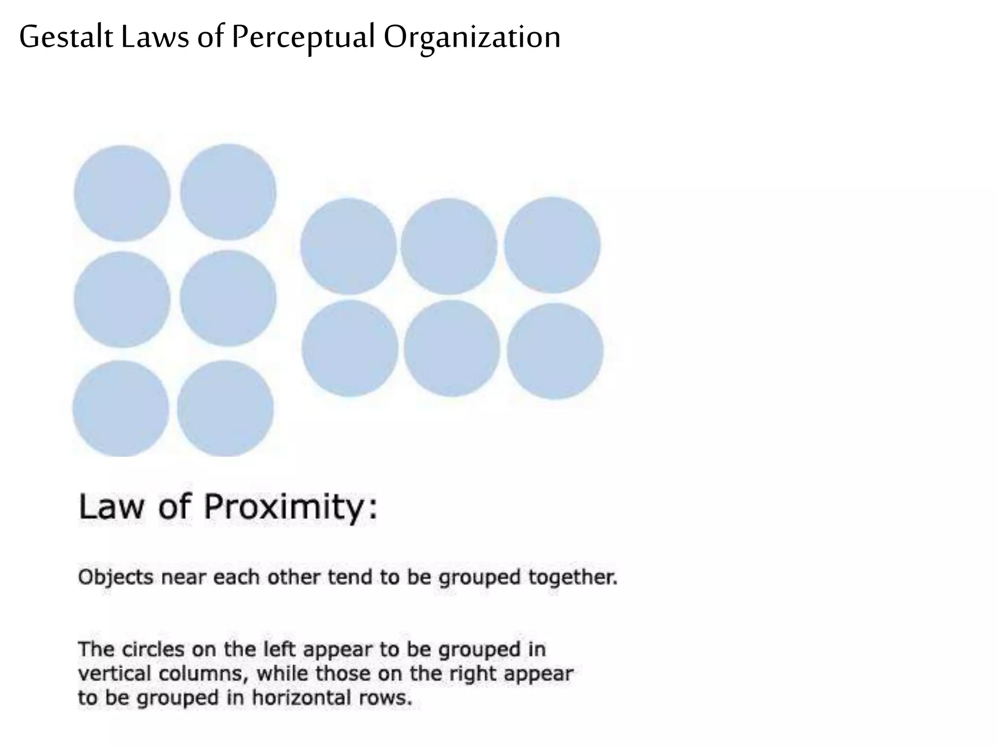 Gestalt Laws of Perceptual Organization
 