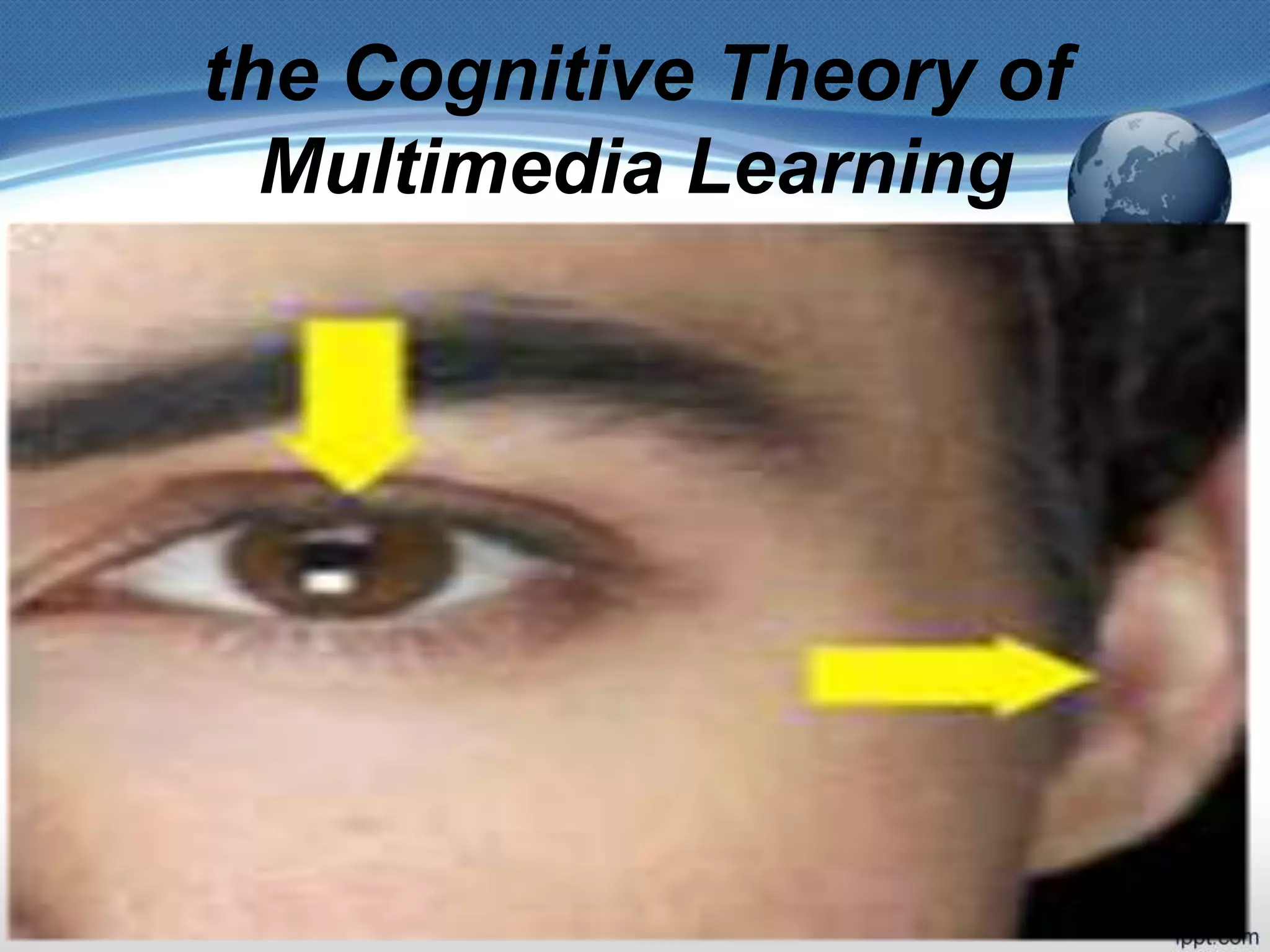 the Cognitive Theory of
Multimedia Learning
 