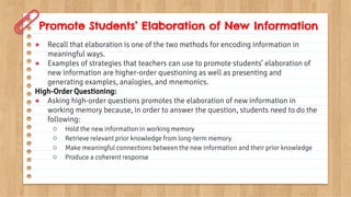 Cognitive view of learning | PPTX