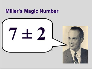 7 ± 2 Miller’s Magic Number 