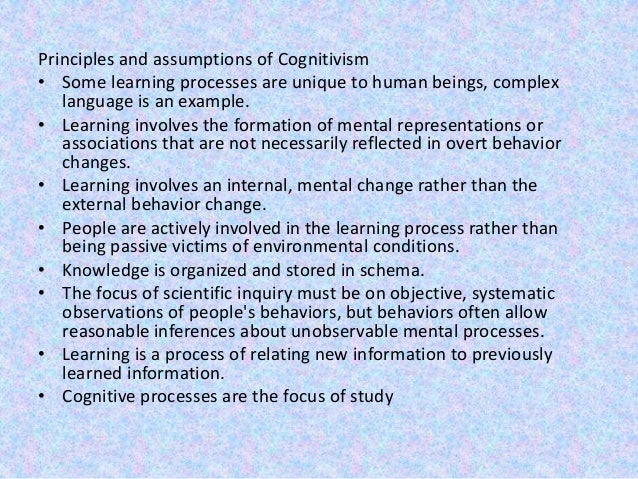 example of cognitivism