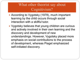 Cognitivism Theory Jean Piaget PPT