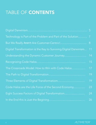 TABLE OF CONTENTS
Digital Darwinism.................................................................................
Techn...