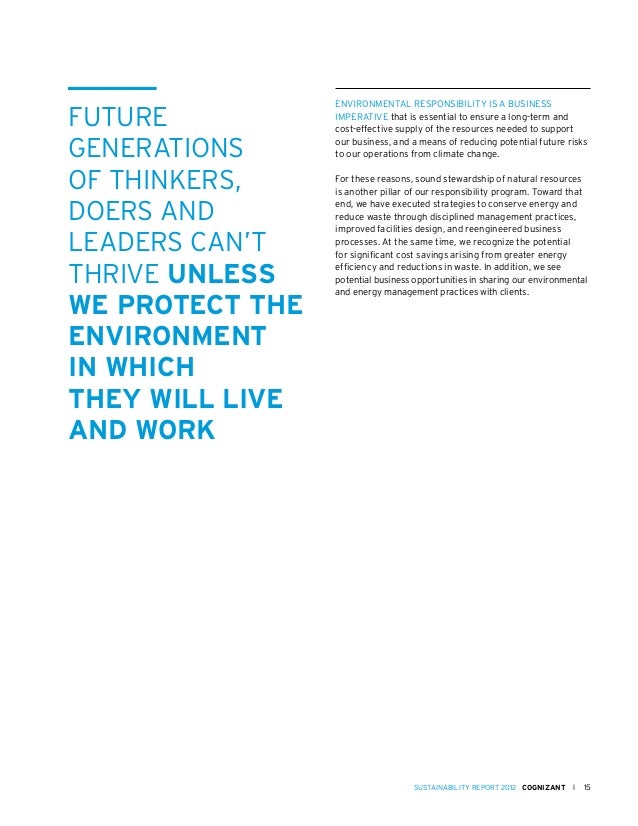 Cognizant Sustainability Report 2012