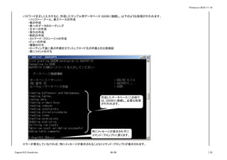 Printed on 2016/11/14
パスワードを正しく入力すると、作成したサンプル用データベース GSDBに接続し、以下のような処理が行われます。
・バッファー・プール、表スペースの作成
・表の作成
・表へのデータのローディング
・主キーの作成
・索引の作成
・制約の作成
・ストアード・プロシージャの作成
・ビューの作成
・権限の付与
・ローディング後に表の件数をカウントしてロード元の件数との比較検証
・表にコメントを付与
エラーが発生していなければ、特にメッセージが表示されることなくコマンド・プロンプトが表示されます。
作成したデータベース（この例で
は、GSDB)に接続し、必要な処理
が行われます。
特にメッセージが表示されずに
コマンド・プロンプトに戻ります。
Cognos10.2.1Install.xlsx 66/86 1_CI
 