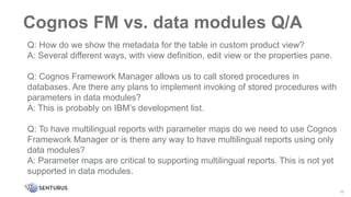 Can Cognos Data Modules Replace Framework Manager? | PPTX