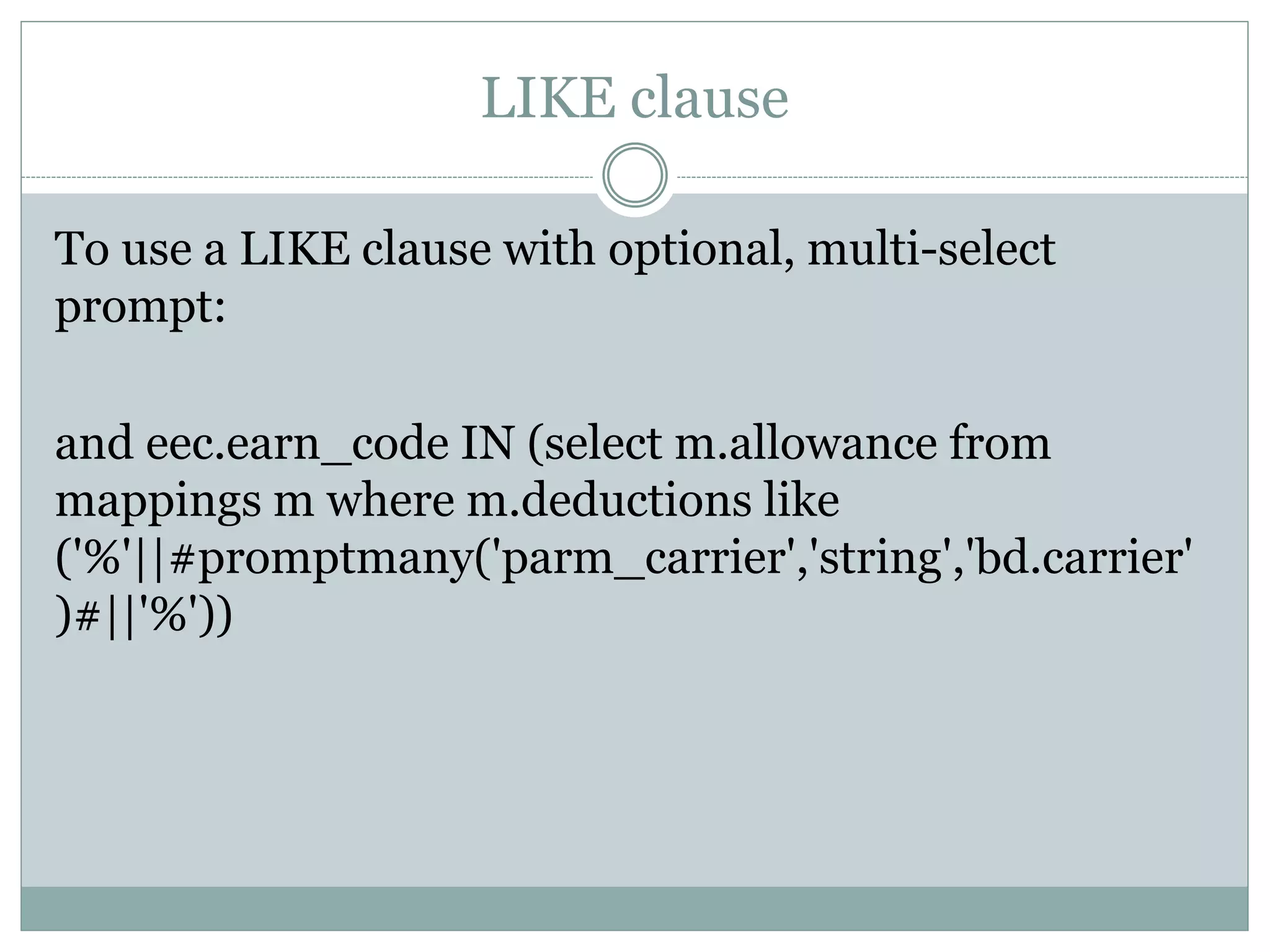 Date Range Mandatory Prompt Example
 