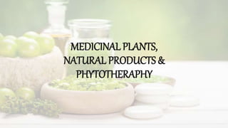 MEDICINAL PLANTS,
NATURAL PRODUCTS &
PHYTOTHERAPHY
 