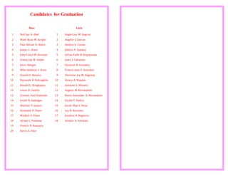 Closing Program Sample