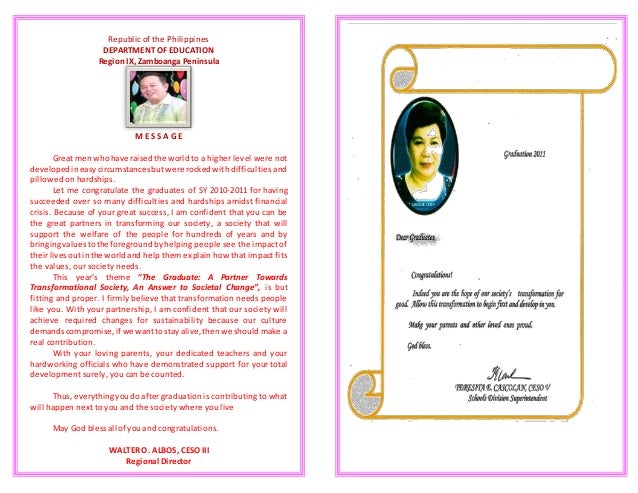Closing Program Sample