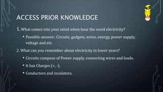 ELECTRICITY grade 8 DEMO CO | PPTX