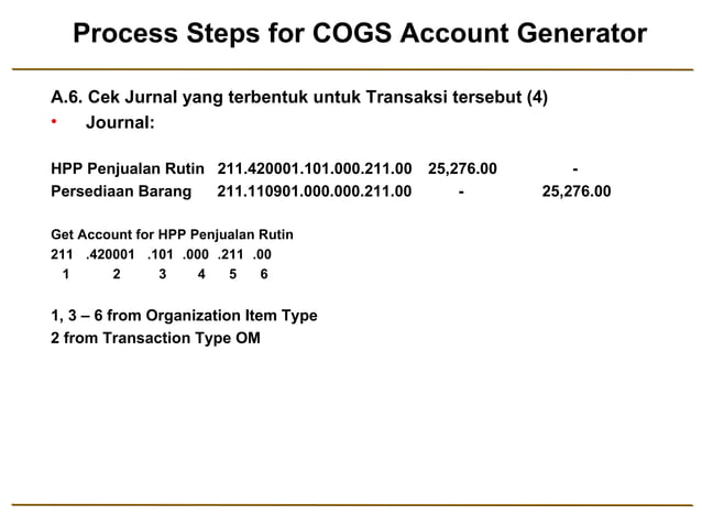 COGS Account Generator Workflow Customization | PPT | Business and Finance
