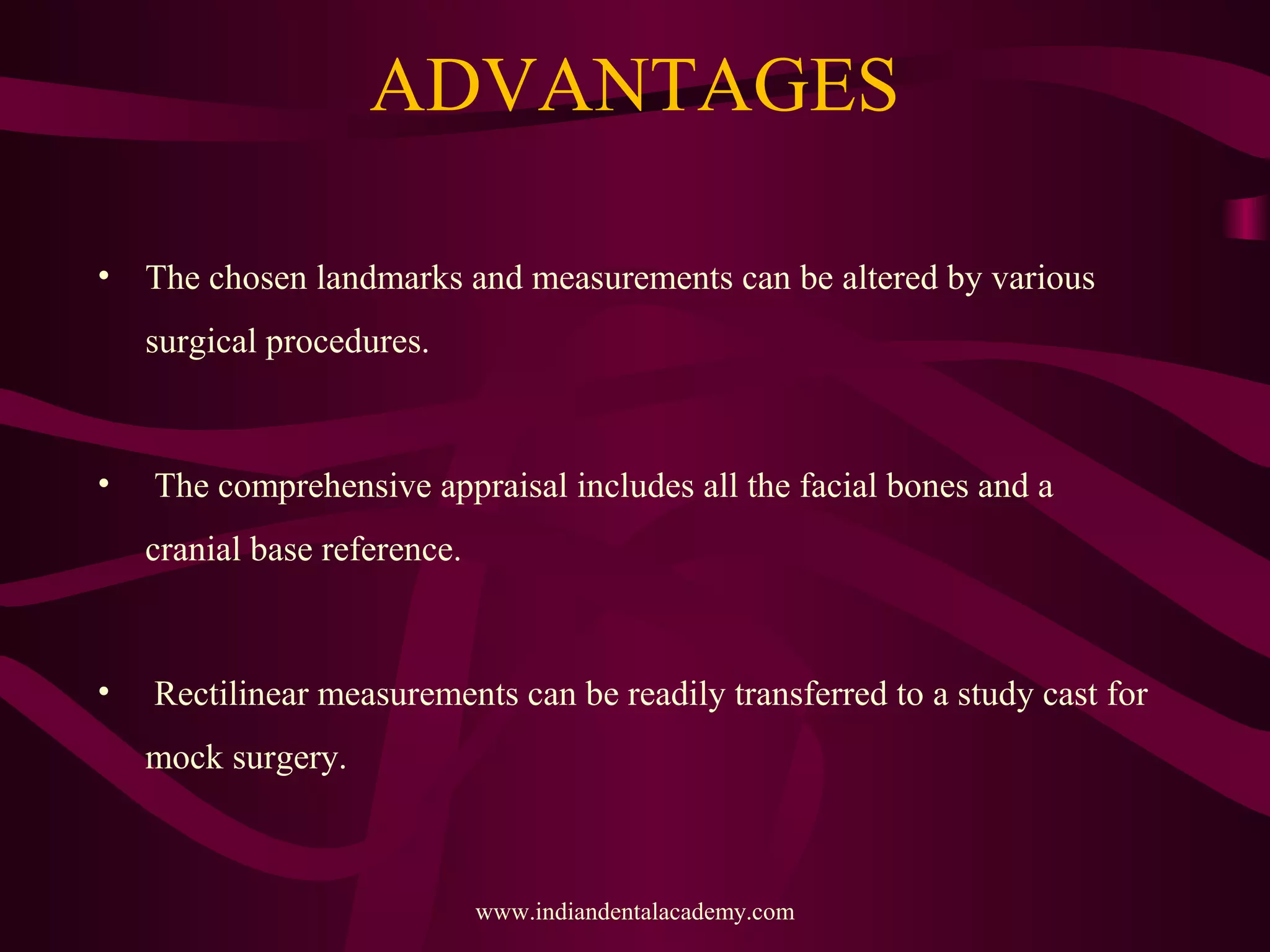COGS analysis (Cephelometrics for orthognathic surgery) / fixed